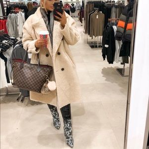 Borg Cream Teddy Coat